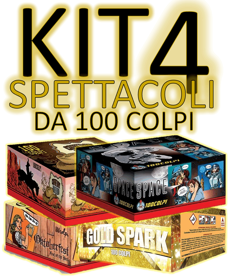 Kit da 4 Spettacoli da 100 Colpi – PirOfferte