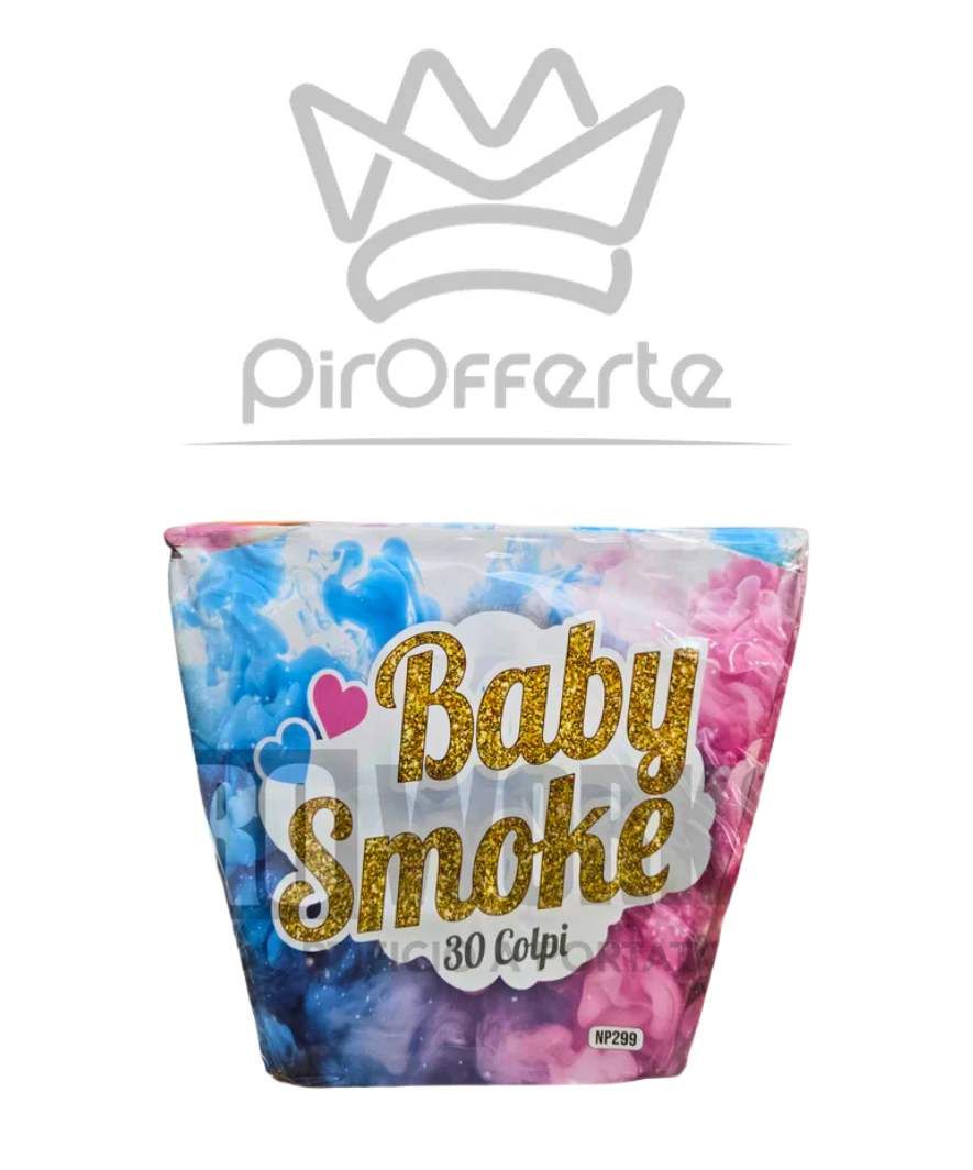 Batteria BABY SMOKE 30 colpi 30mm Ventaglio Diurno Fumate