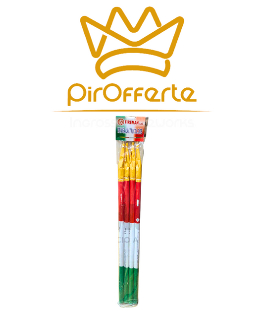 Bengala TRICOLORE Blister da 4 Pz