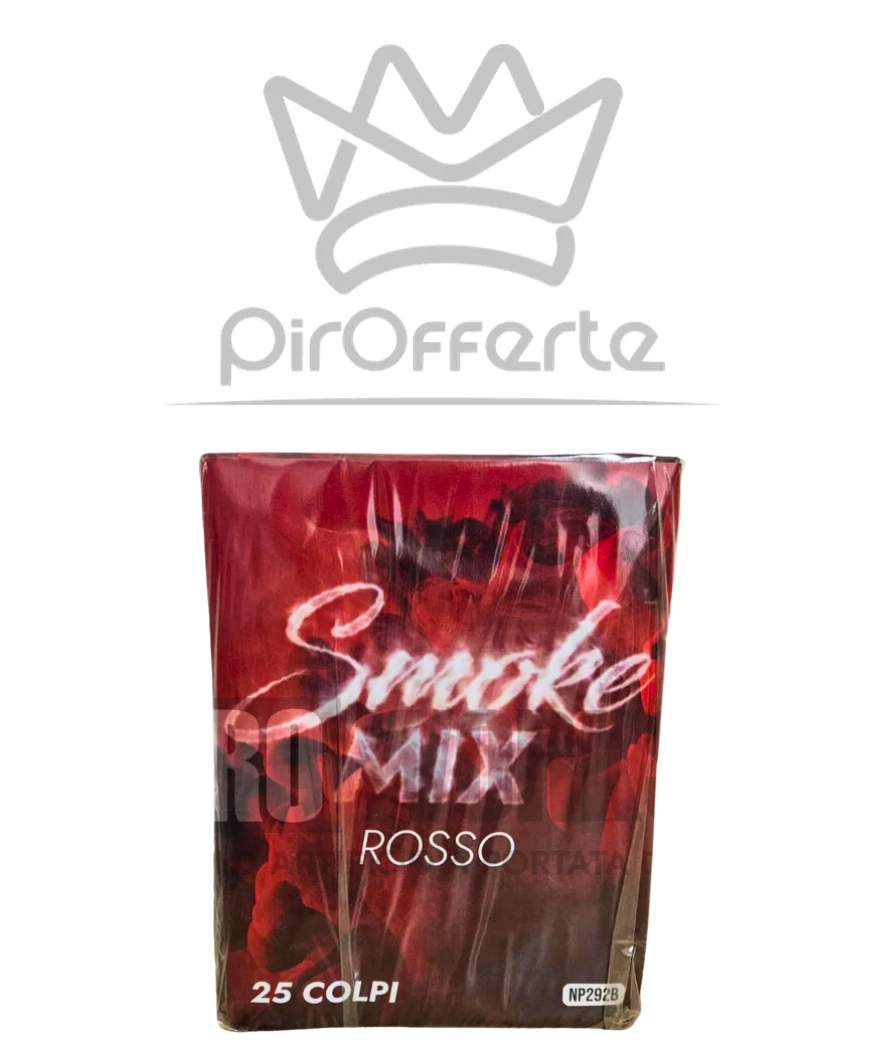 Batteria SMOKE MIX ROSSO 30 colpi 25mm Diurna Fumate