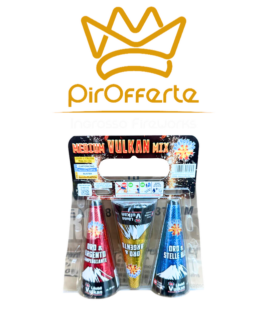 Cono Svizzero MEDIUM VULCAN MIX 3 Pz Borgonovo