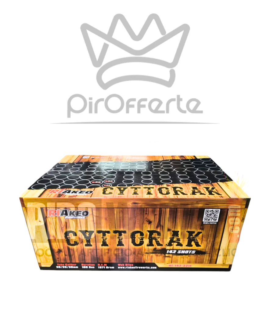 Batteria Compound CYTTORAK 142 colpi 20/25/30mm Dritto e Ventaglio