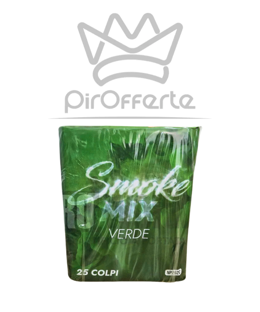 Batteria SMOKE MIX VERDE 25 colpi 30mm Diurna Fumate