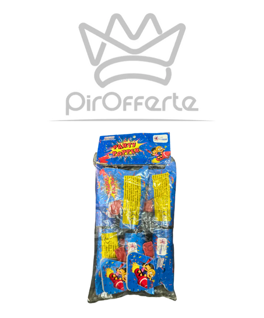 Pistola Party Popper Blister da 6 Pz