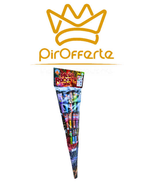 Razzi MEGA ROCKETS BAG 12 Pz Borgonovo