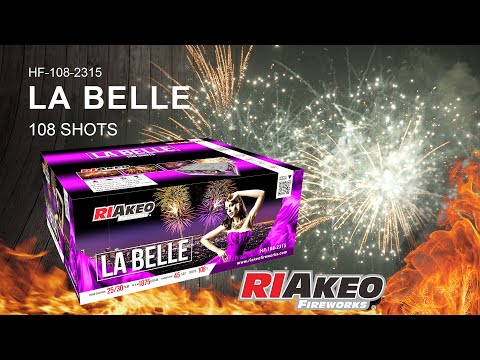 Batteria Compound LA BELLE 108 colpi 25/30mm Dritto e Ventaglio RIAKEO