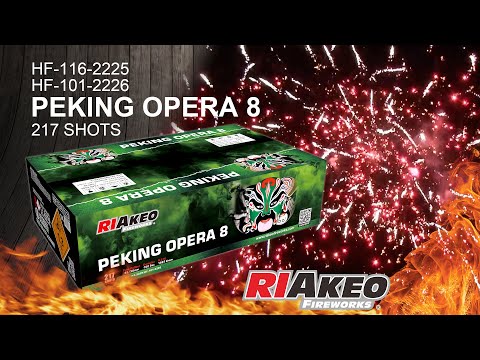 Batteria Compound PEKING OPERA 8 217 colpi 20/30mm Dritto e Ventaglio RIAKEO
