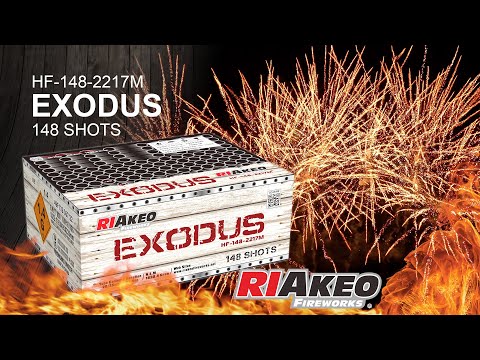 Batteria Compound EXODUS 148 colpi 20/25mm Dritto e Ventaglio RIAKEO